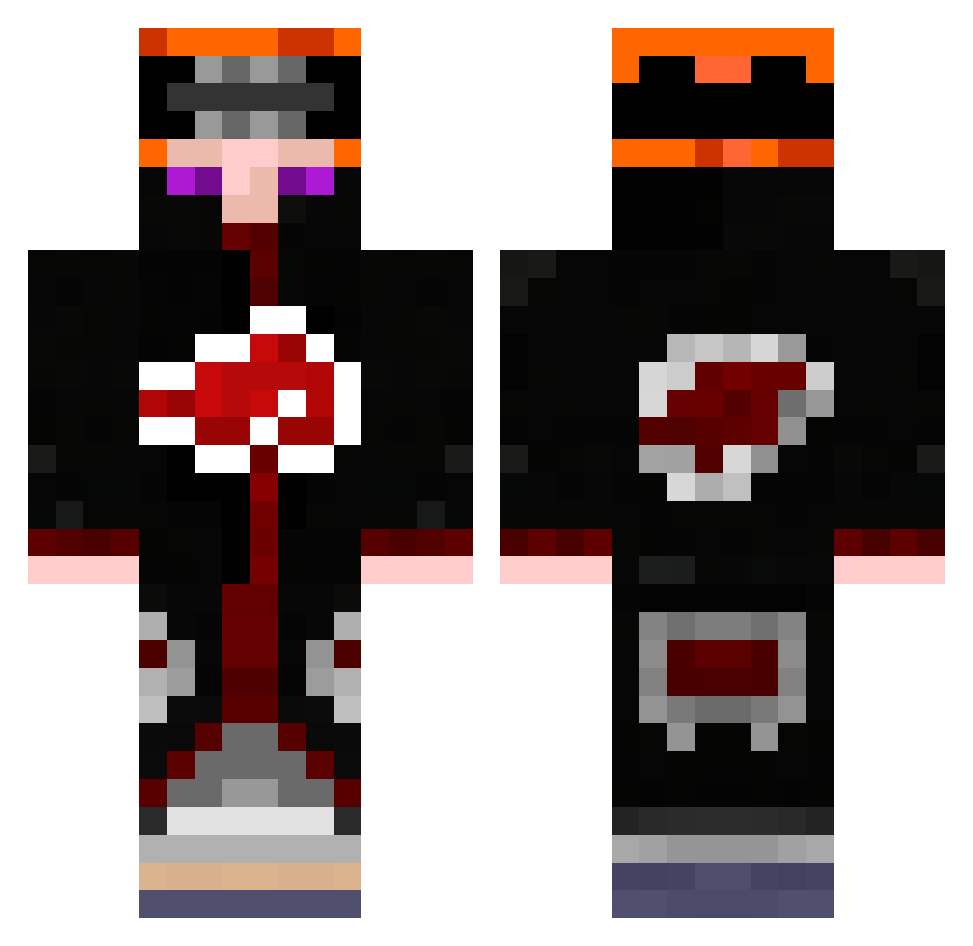 FearsomeLoki428 Minecraft skin, front and back view