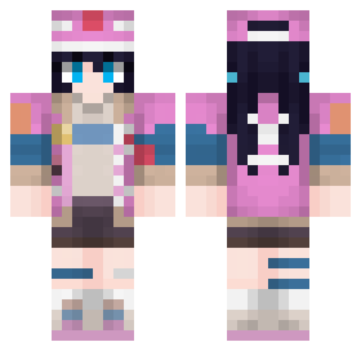 luks2512 Minecraft skin, front and back view