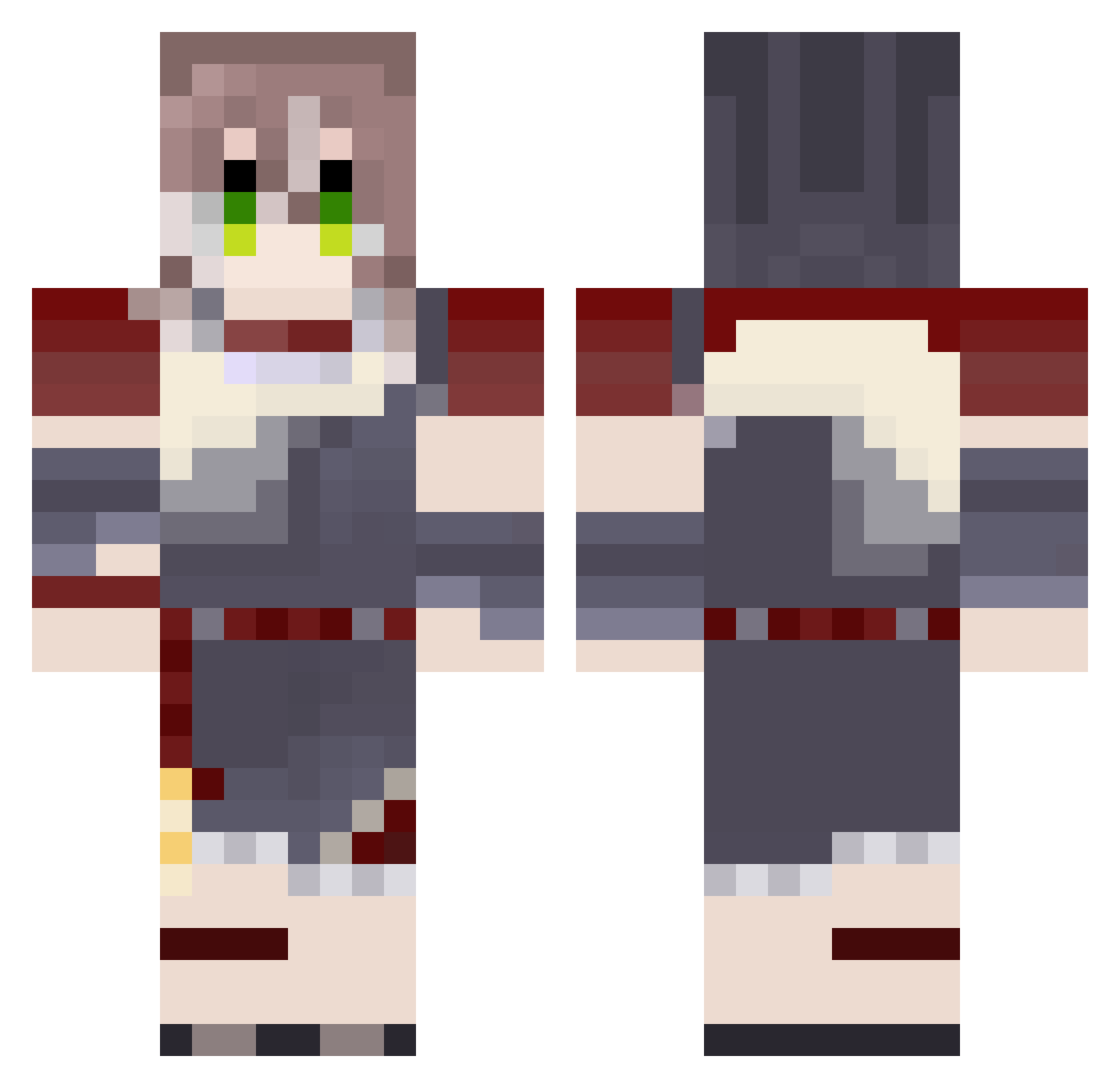 RICE_DUMPING_SKY Minecraft skin, front and back view