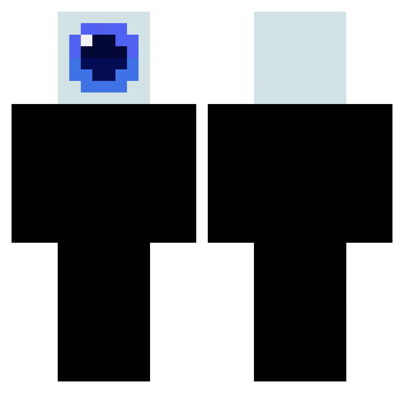 MrOta Minecraft skin, front and back view