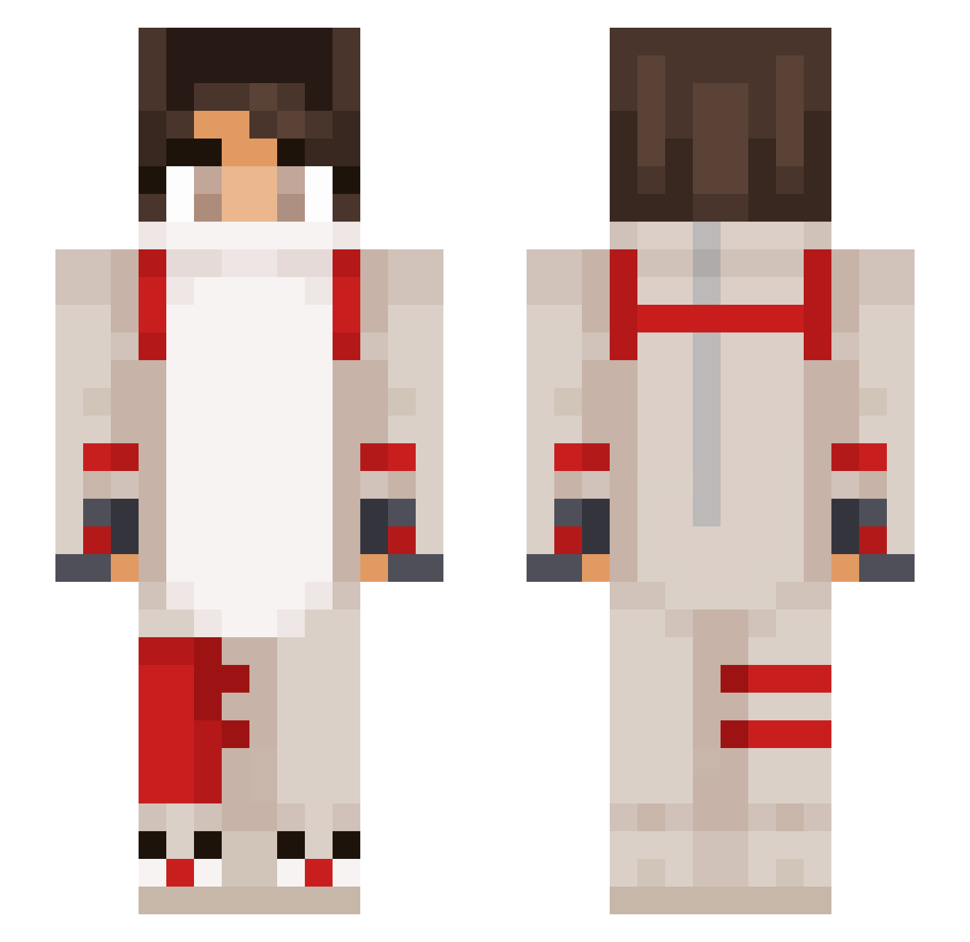 XuprmeRobin Minecraft skin, front and back view