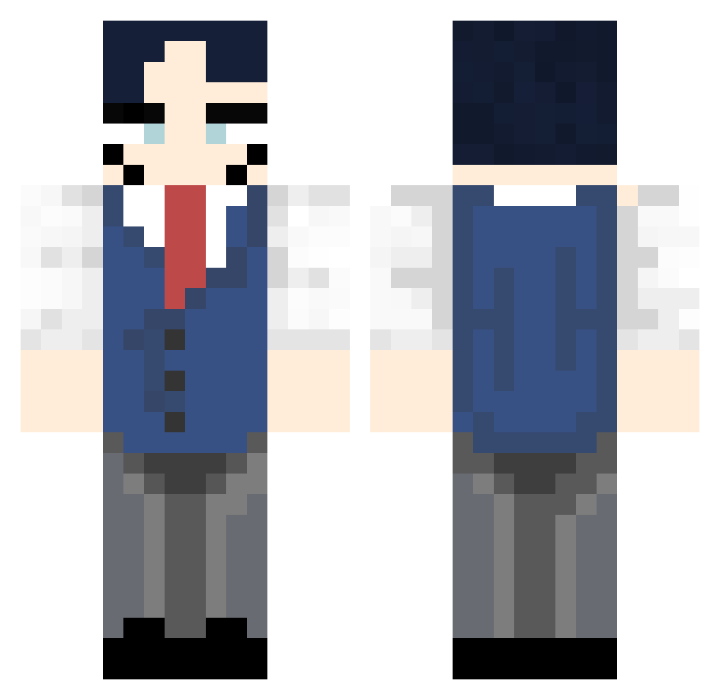 egostxr Minecraft skin, front and back view