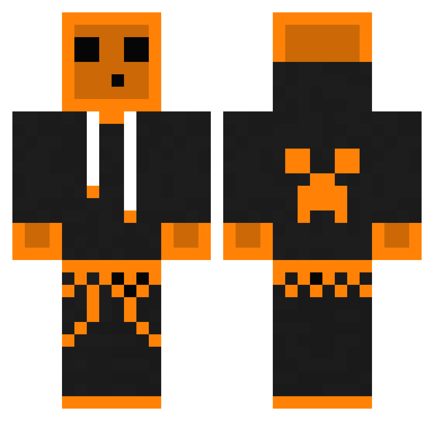 Siege_64 Minecraft skin, front and back view