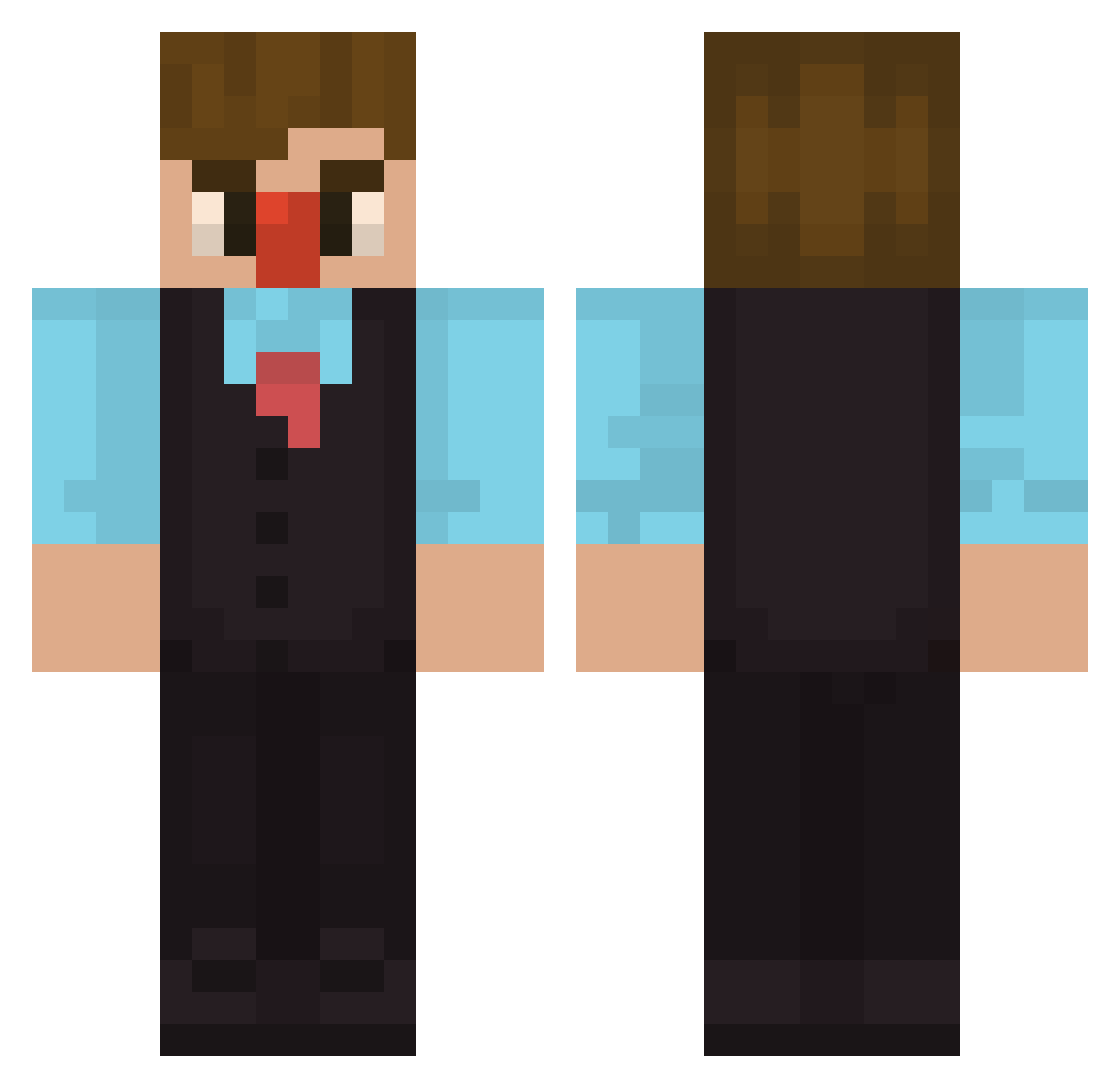 gigglegoober Minecraft skin, front and back view