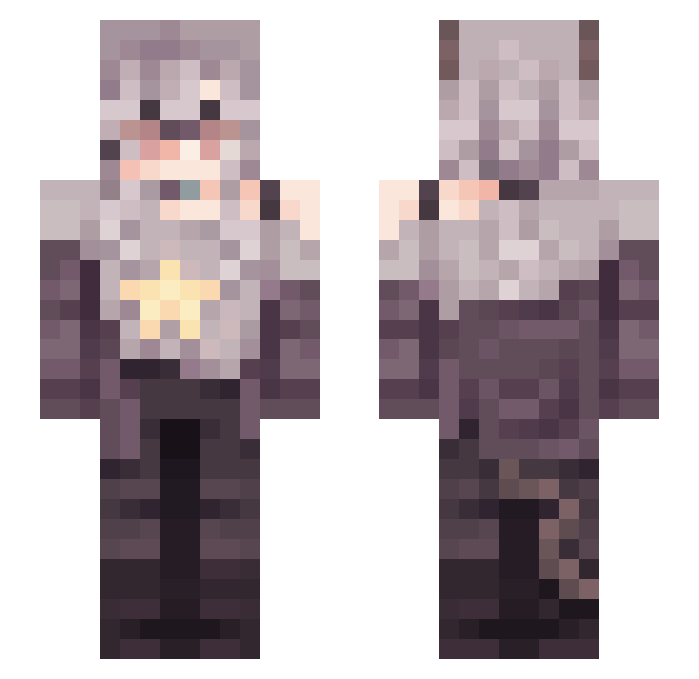 LUXRAY5 Minecraft skin, front and back view