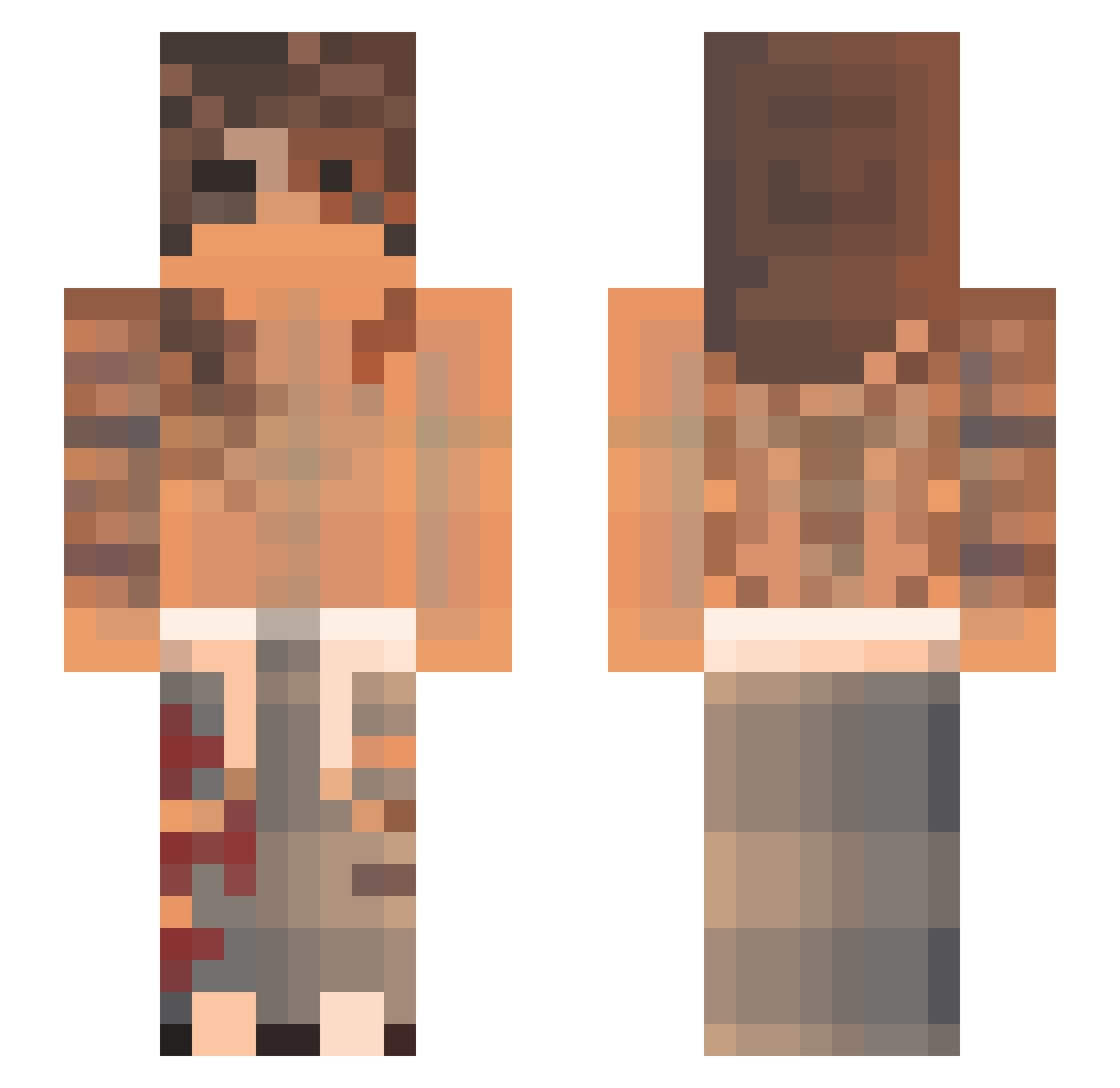 NxToxic Minecraft skin, front and back view