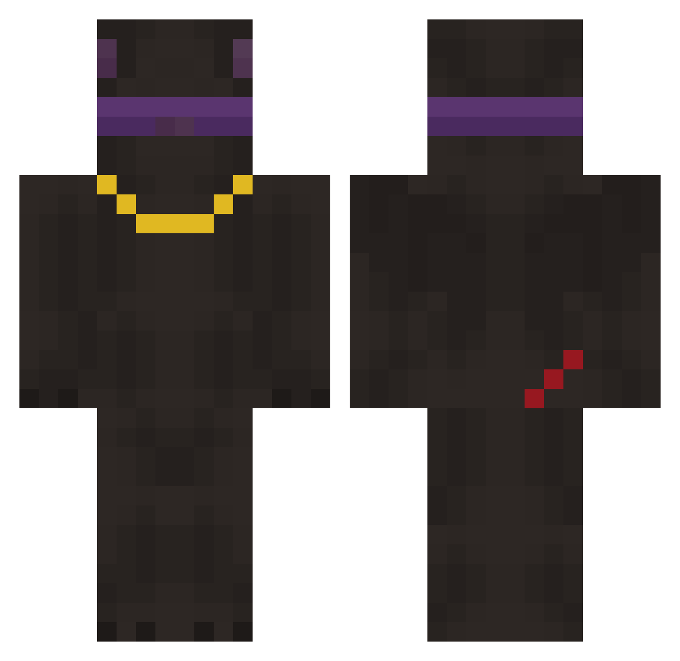 WambaBLtheBat Minecraft skin, front and back view