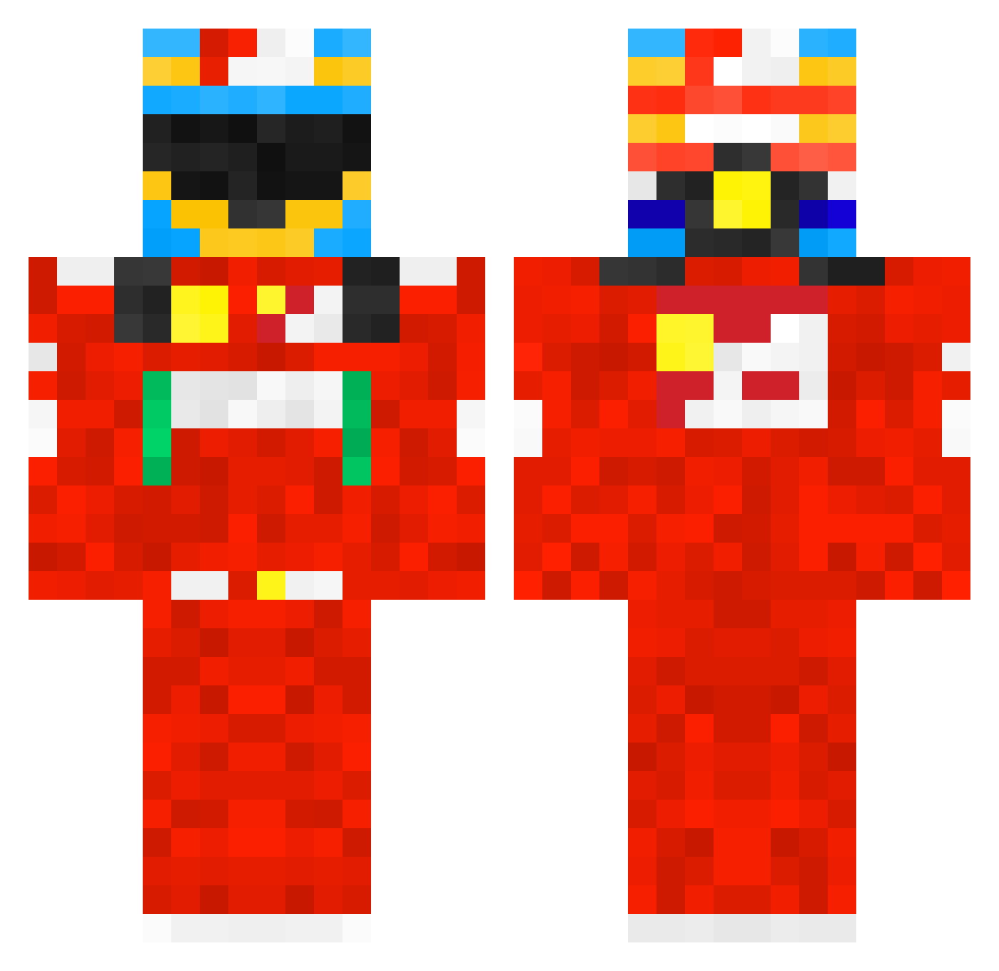 jorgicius Minecraft skin, front and back view