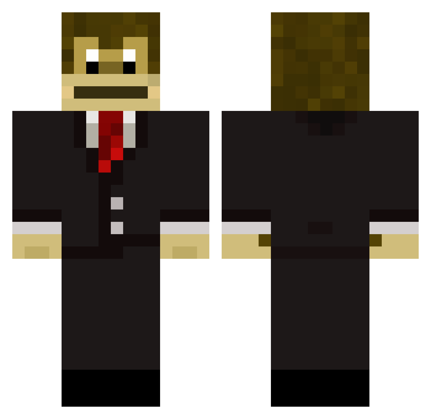 x1bigaiden1 Minecraft skin, front and back view