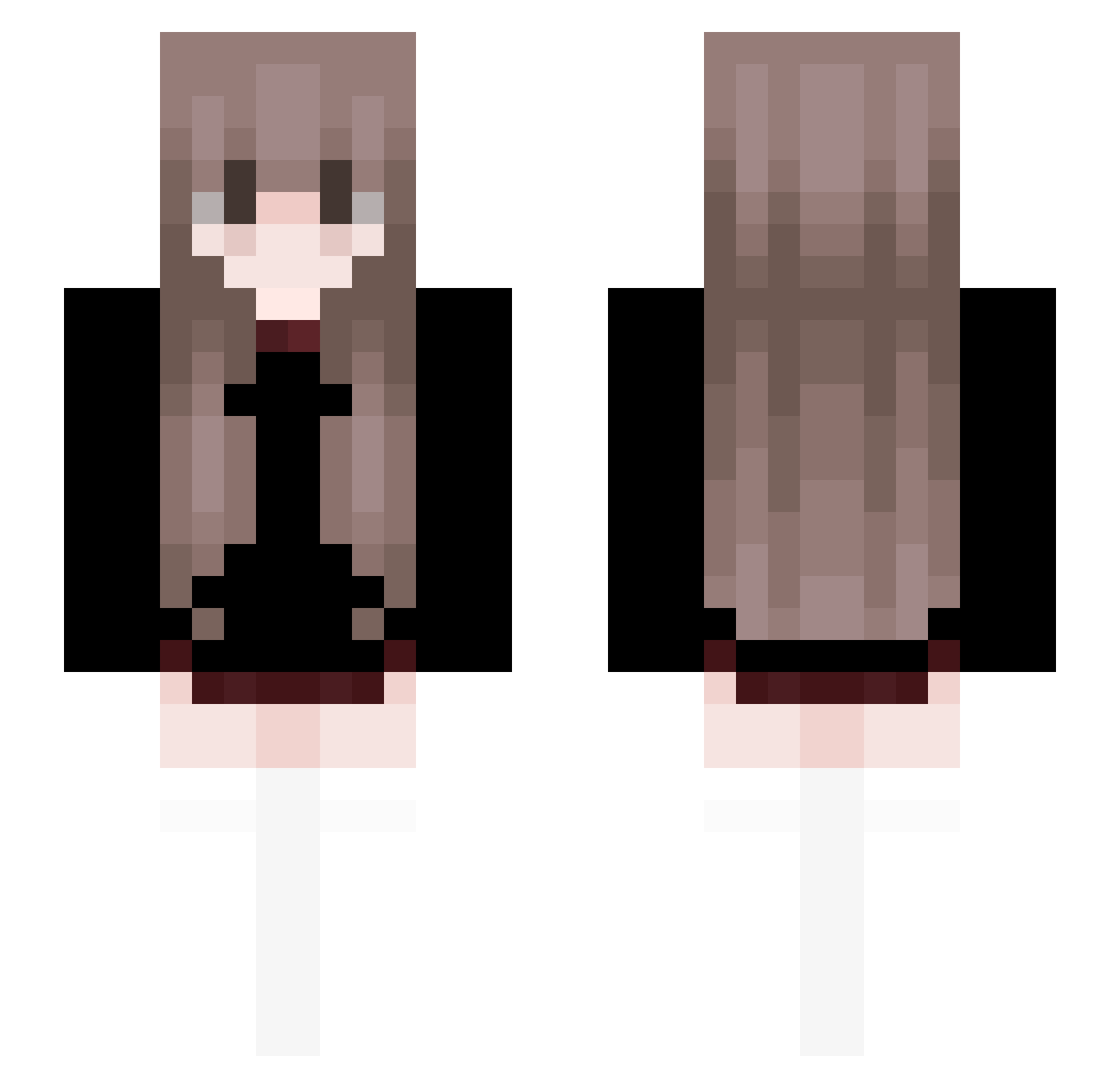 Transitivism Minecraft skin, front and back view