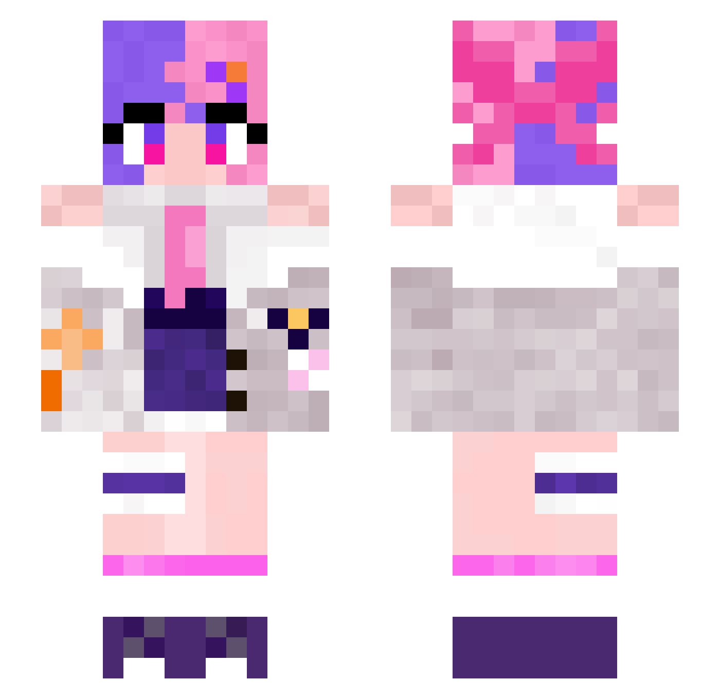 Tsugikurey Minecraft skin, front and back view