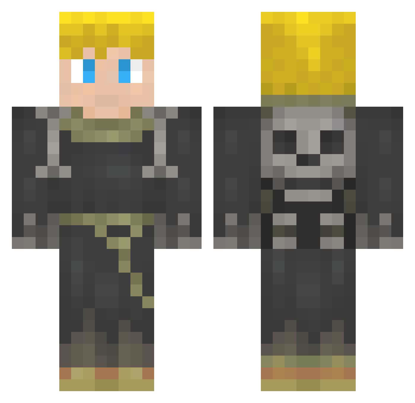 Kambri0 Minecraft skin, front and back view