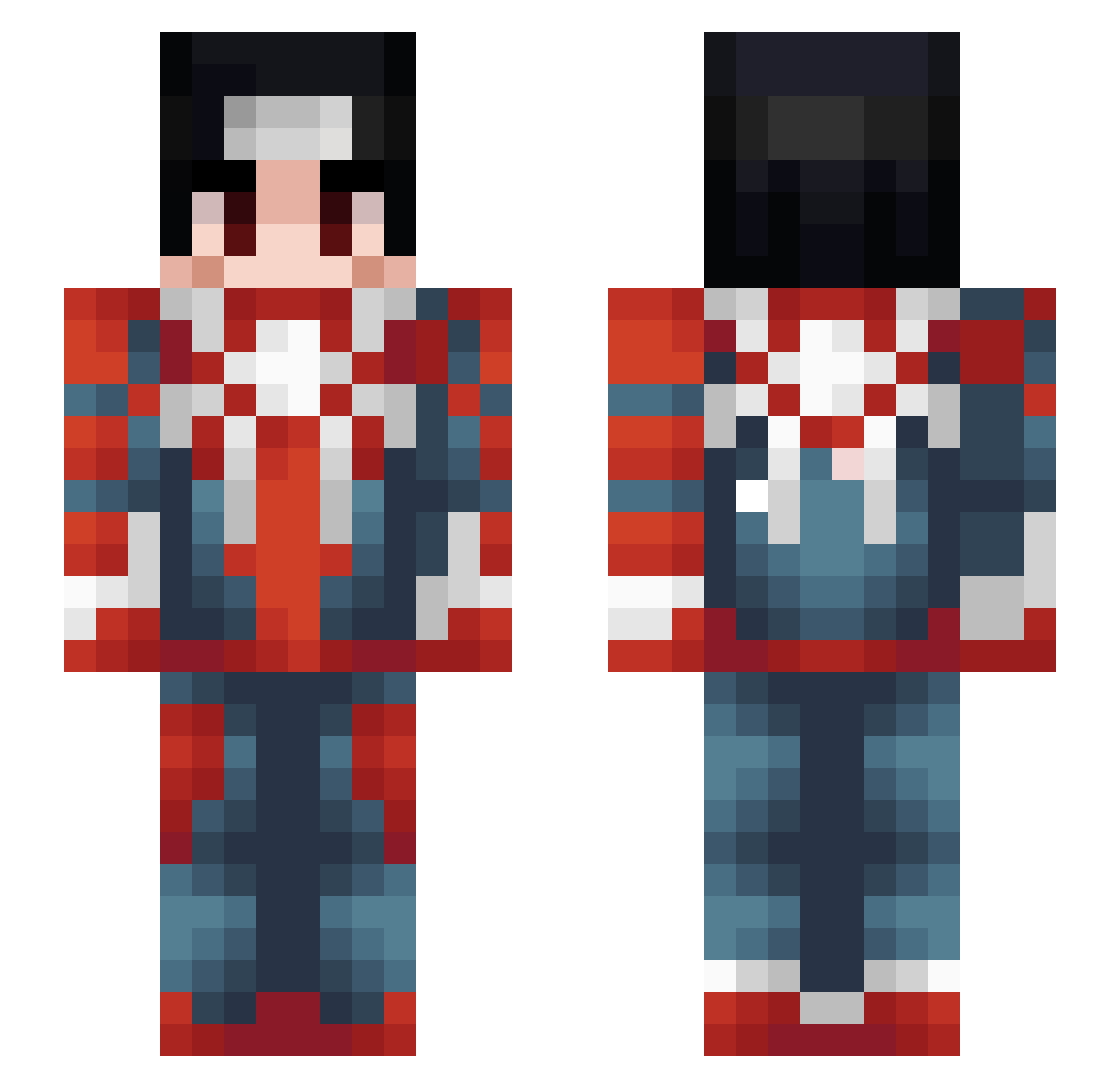 camiluupi Minecraft skin, front and back view