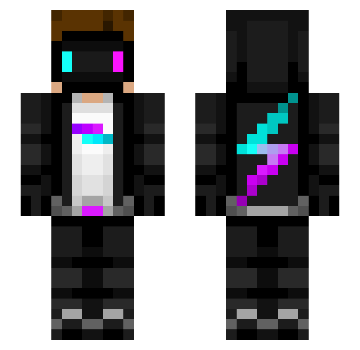 AdosFolz Minecraft skin, front and back view