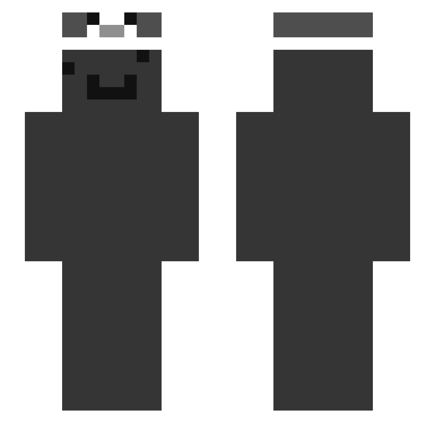 Tomvk333 Minecraft skin, front and back view