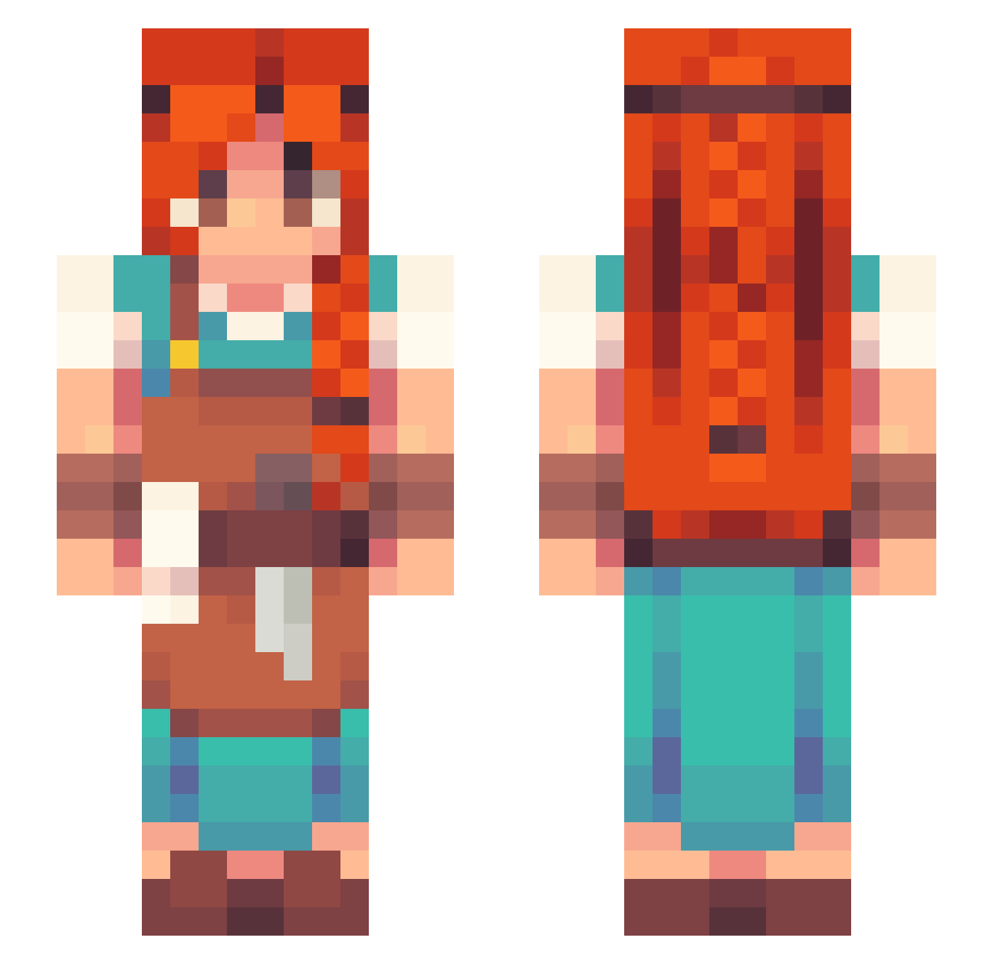 Retr032123 Minecraft skin, front and back view