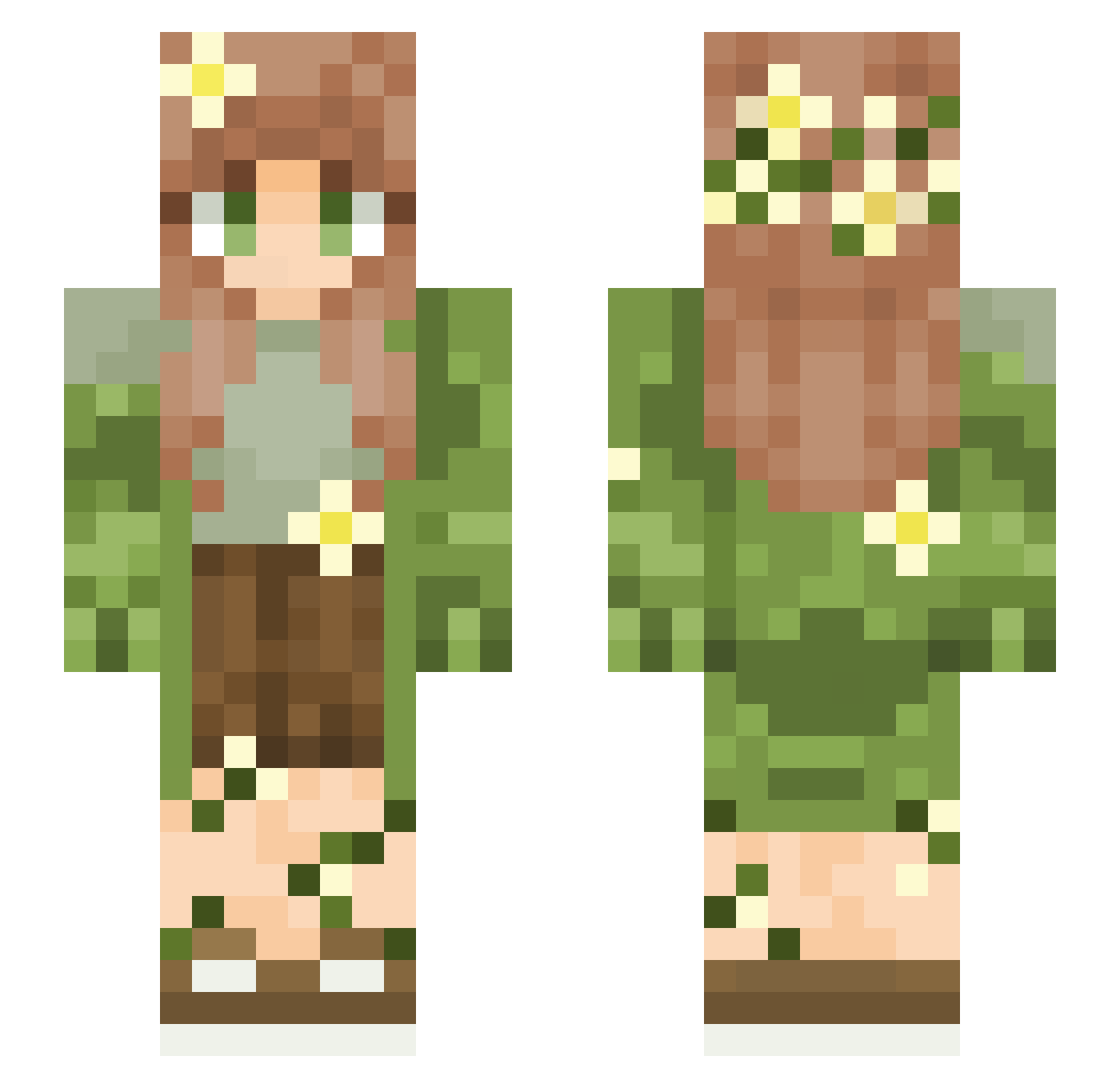 Arctic_KitKat Minecraft skin, front and back view