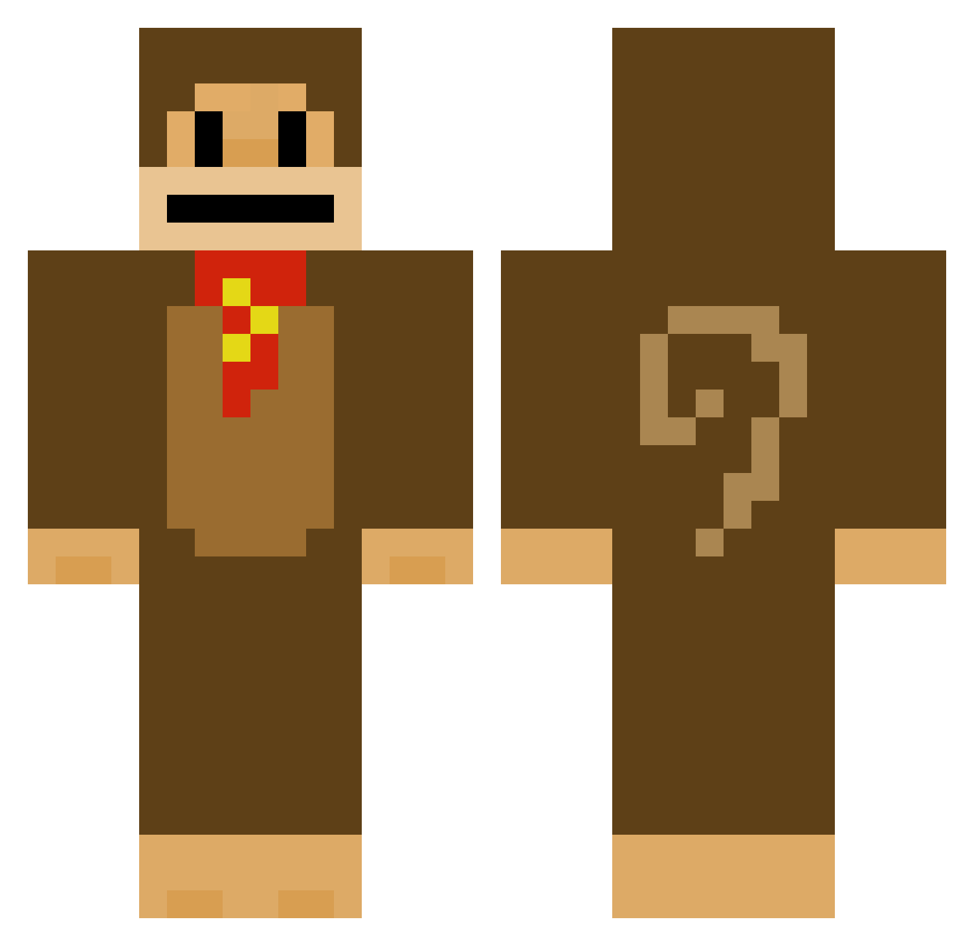 16Kiyoshi Minecraft skin, front and back view