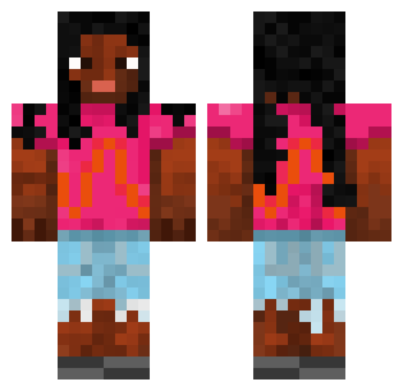 CanditzVespa Minecraft skin, front and back view