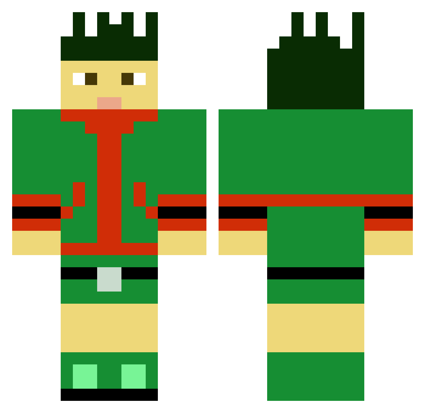 mother3 Minecraft skin, front and back view
