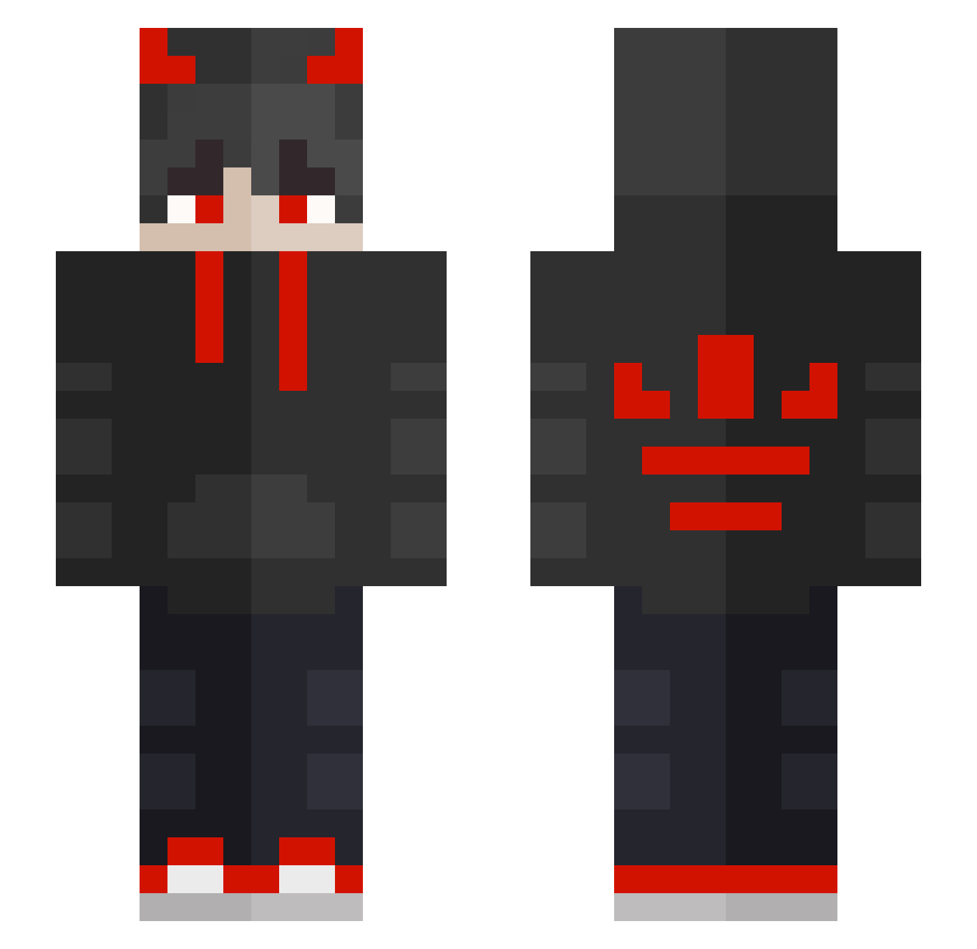 popfisdj Minecraft skin, front and back view