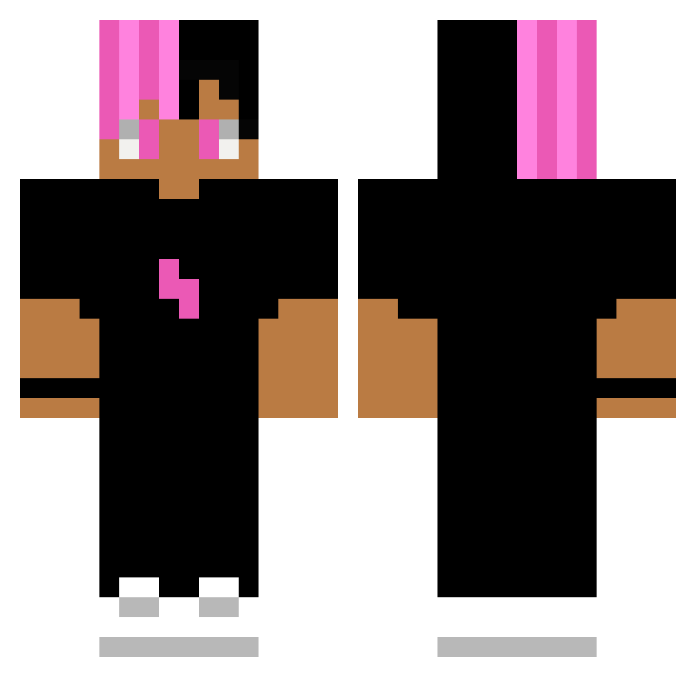 silvakk Minecraft skin, front and back view