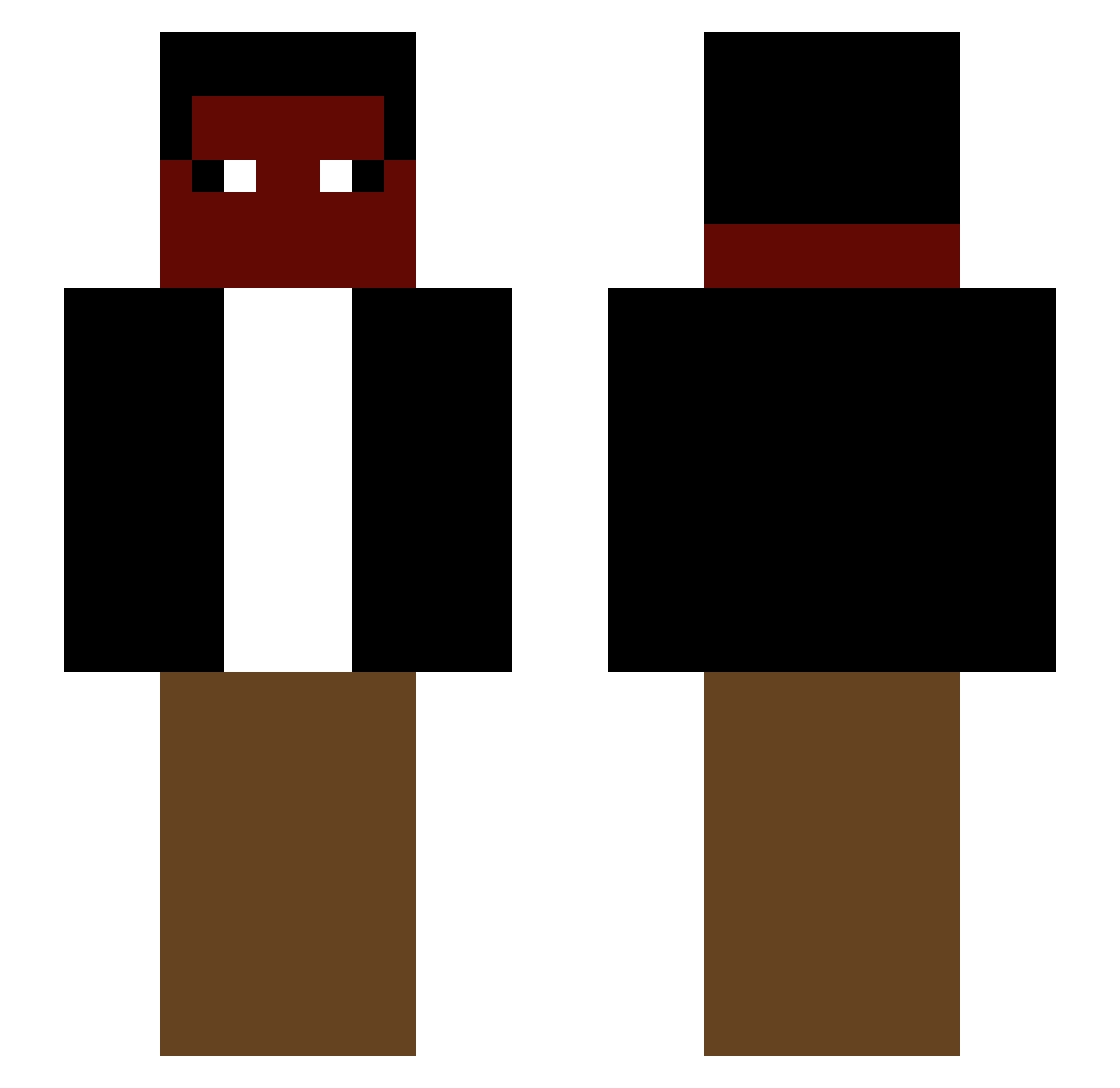 Tim689 Minecraft skin, front and back view