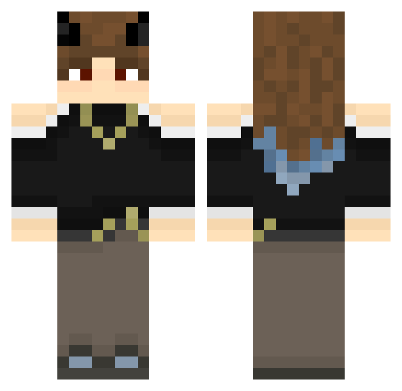Treehouse_ Minecraft skin, front and back view