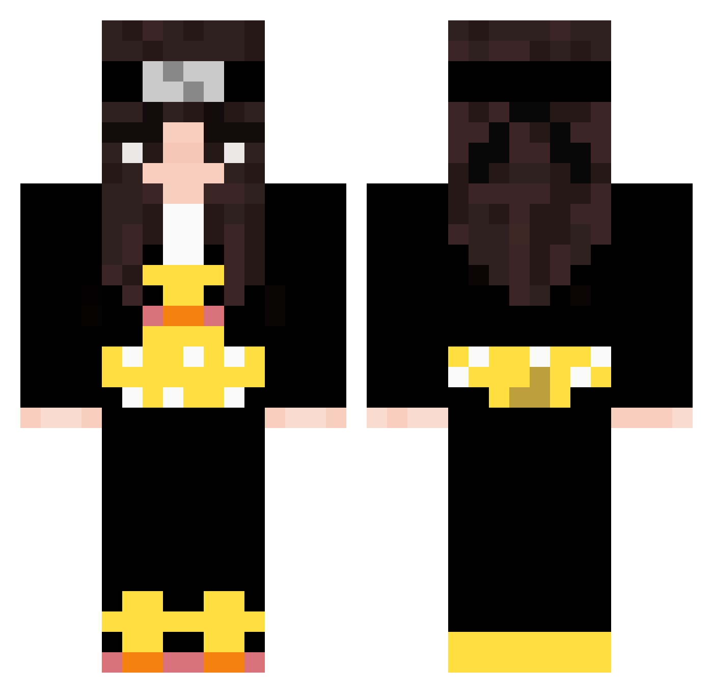 Rafinha_334 Minecraft skin, front and back view