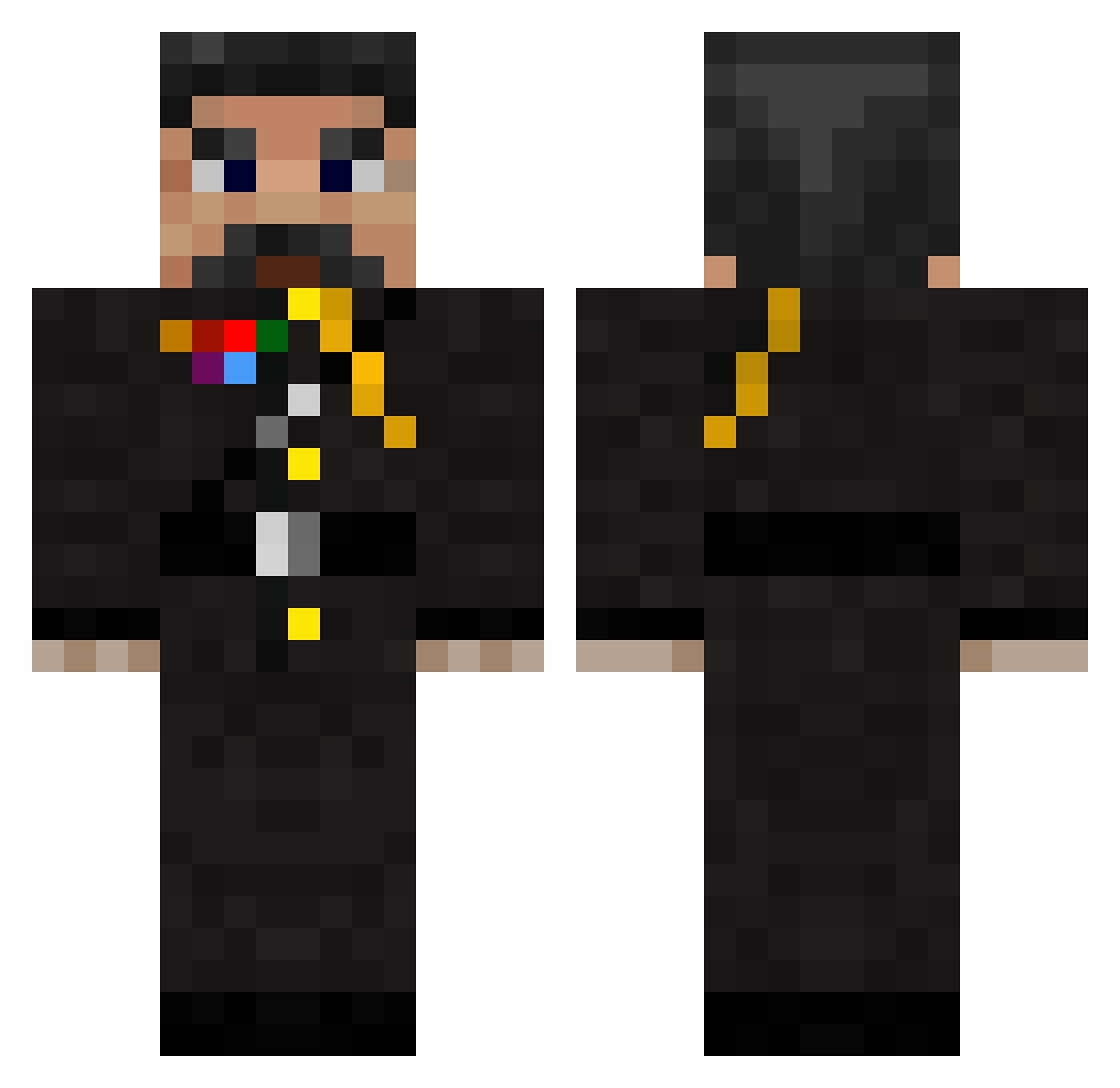 ExOrGG_ Minecraft skin, front and back view