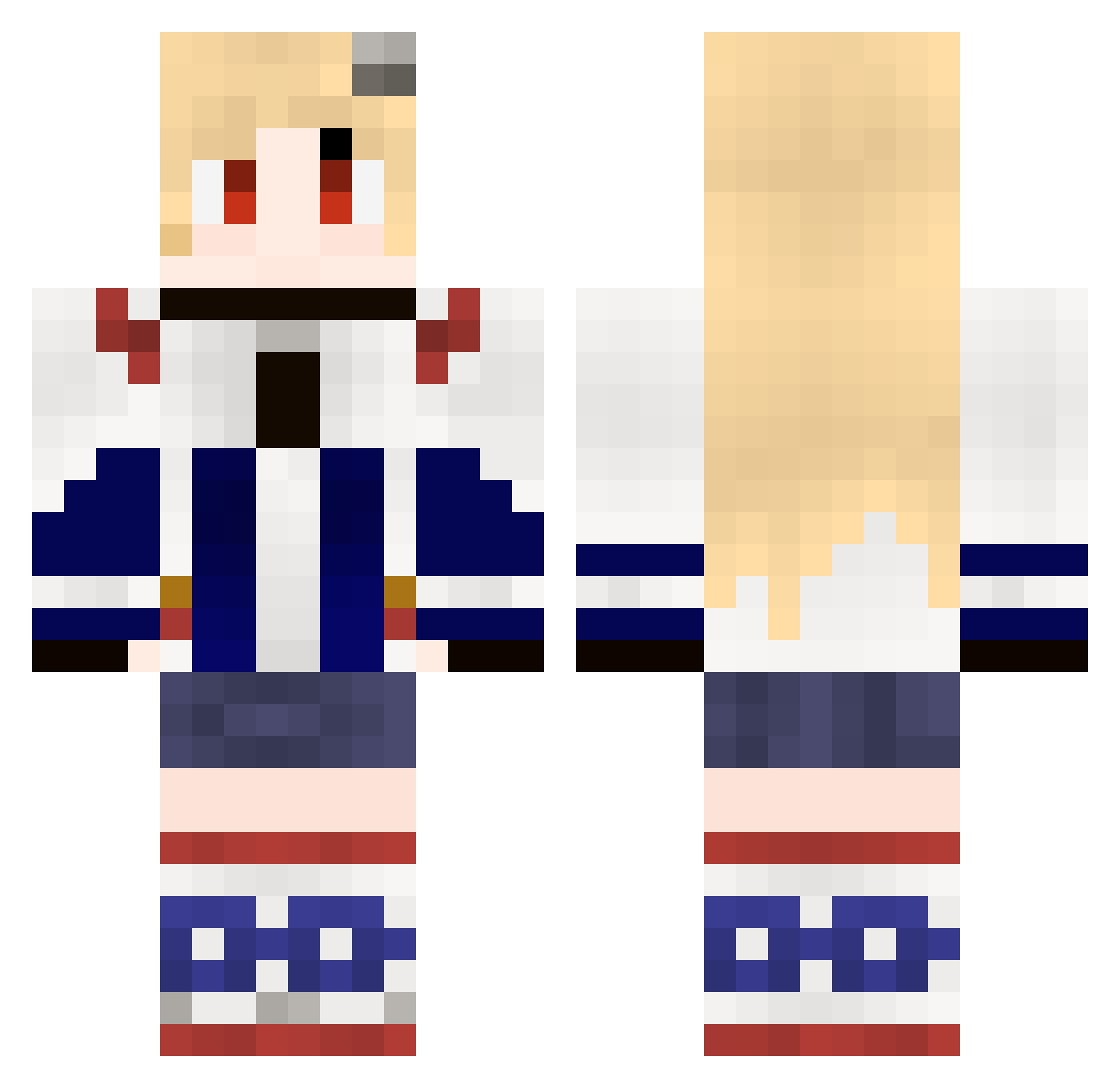 Putin_It_In Minecraft skin, front and back view
