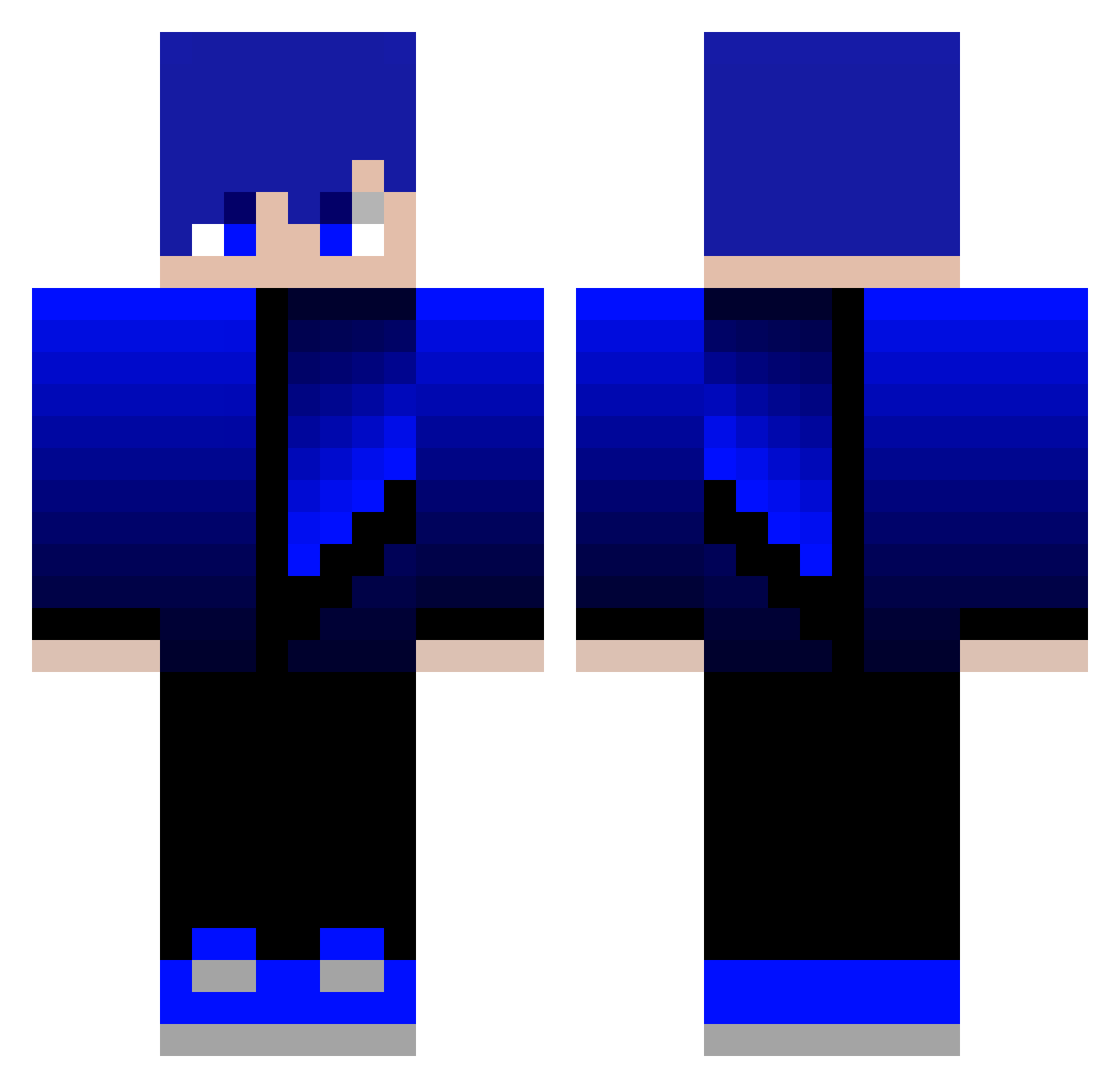 ByiByi Minecraft skin, front and back view