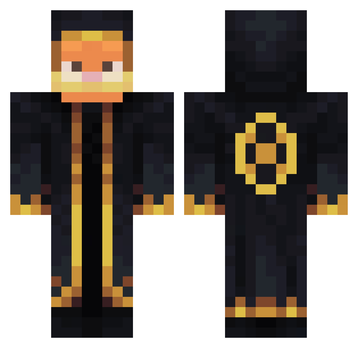 TSKGalaxyy Minecraft skin, front and back view