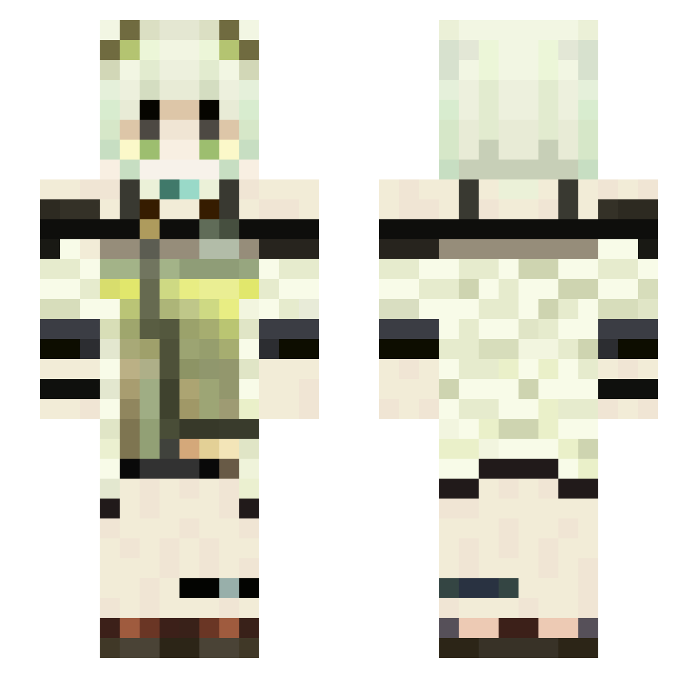 Akob_ Minecraft skin, front and back view
