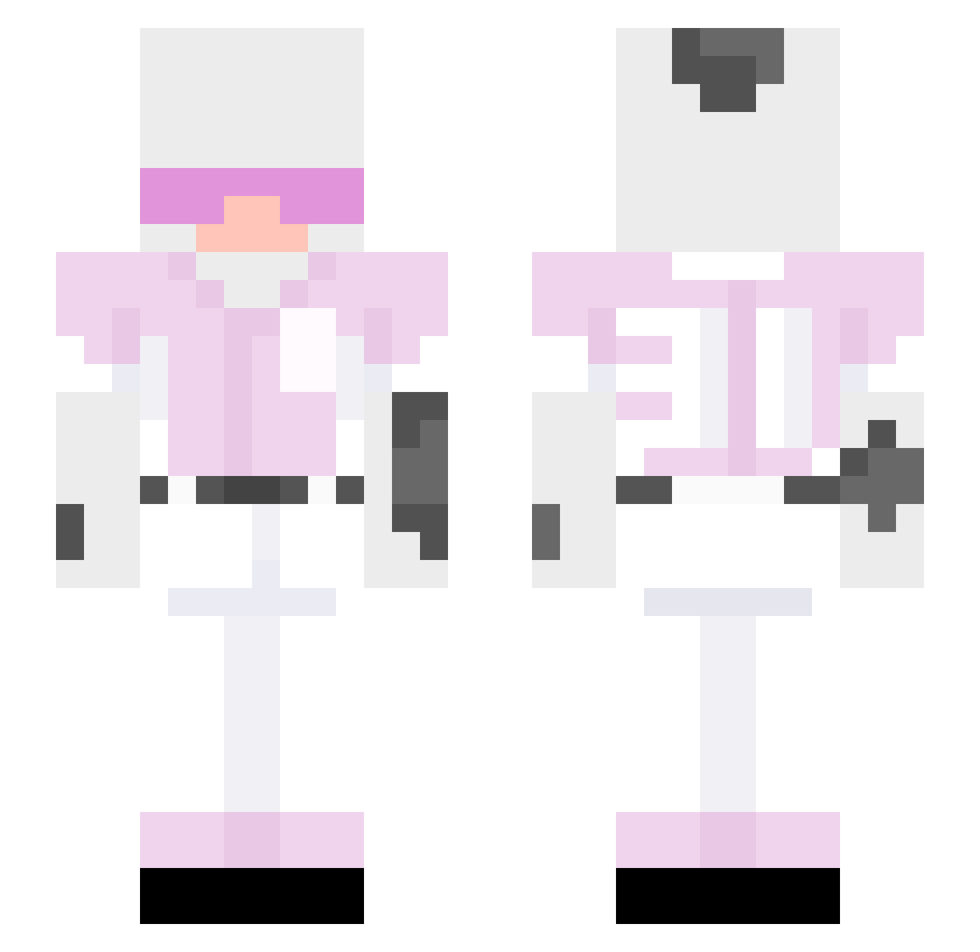 QAZWDX10 Minecraft skin, front and back view