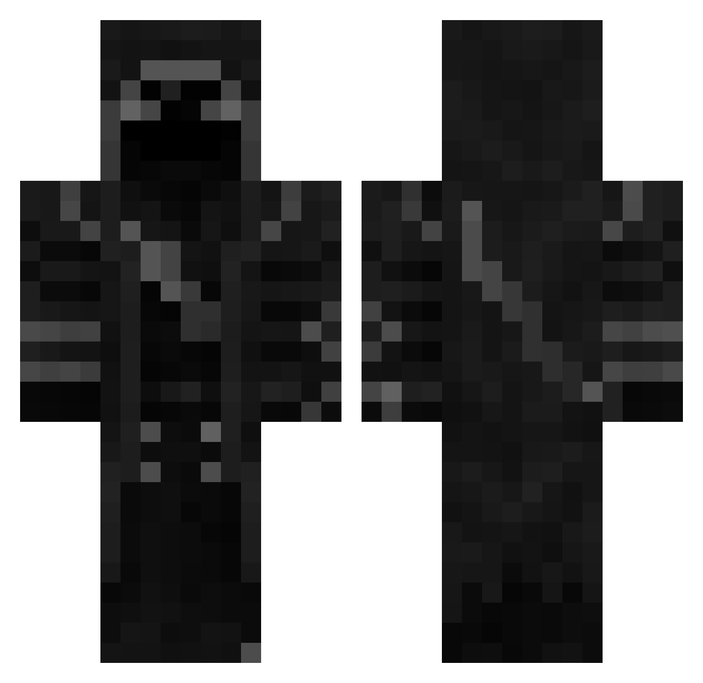 DyZzCr Minecraft skin, front and back view