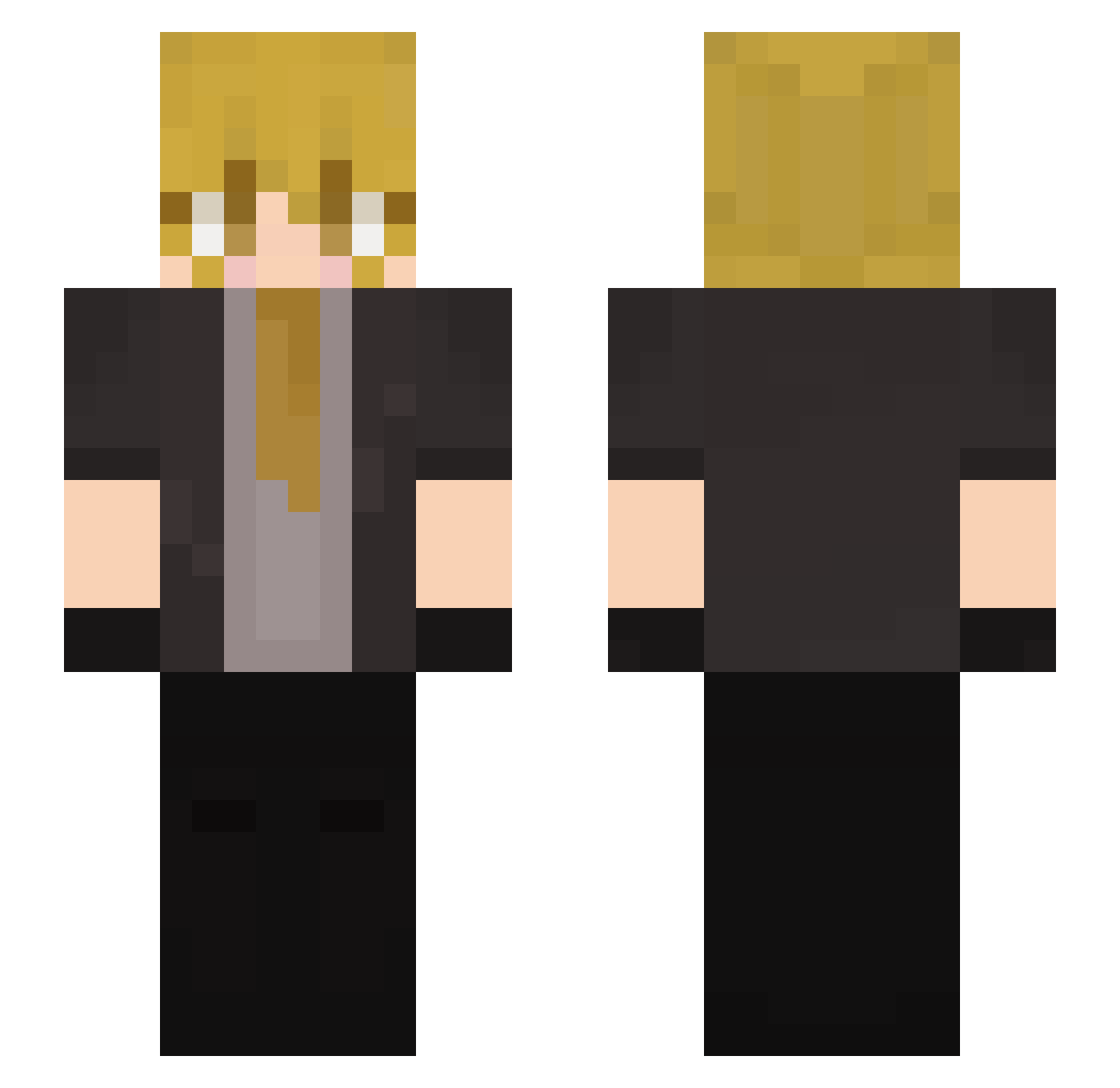 panegween Minecraft skin, front and back view