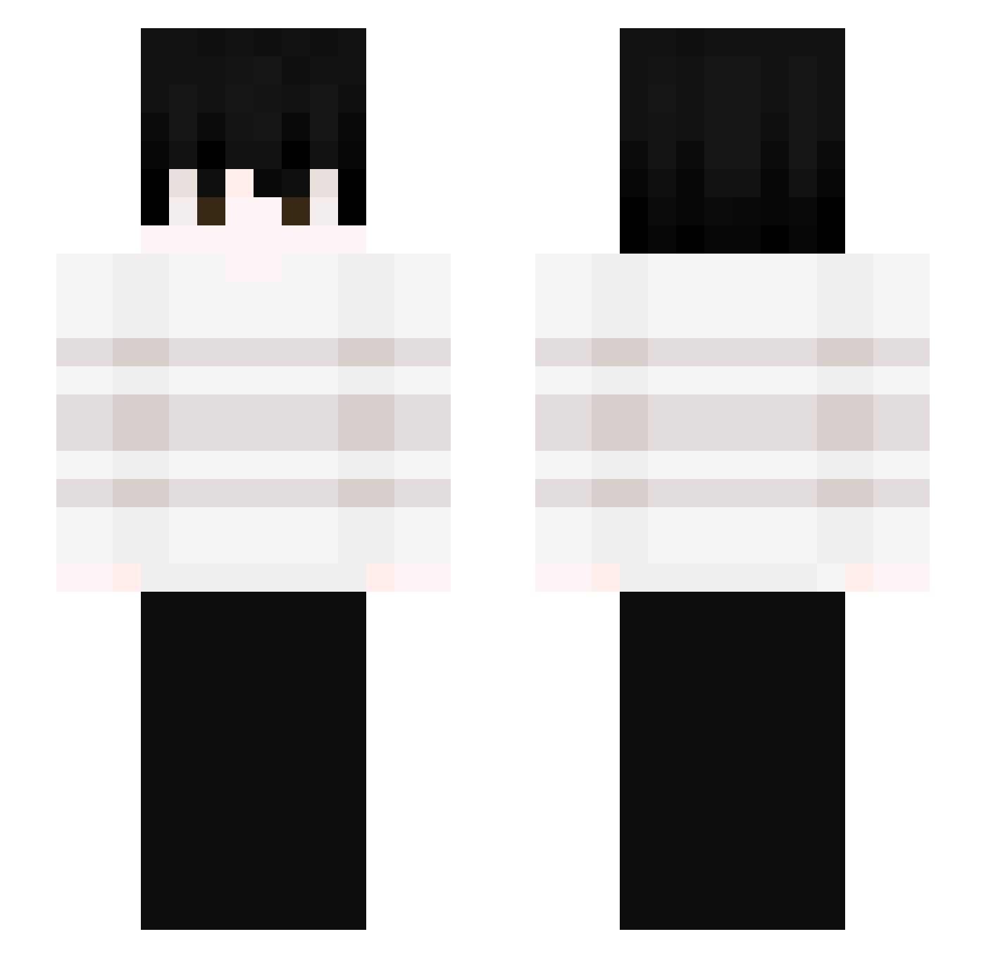 mwller Minecraft skin, front and back view