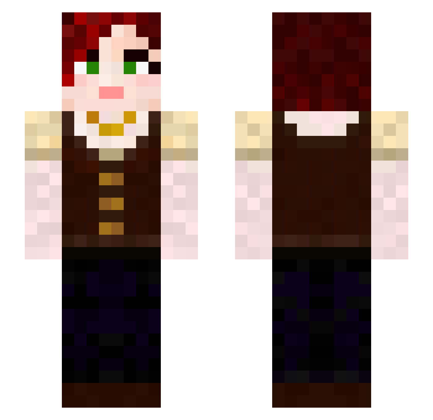 genovera Minecraft skin, front and back view