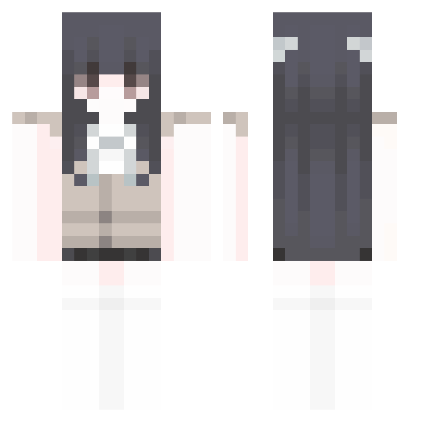 SHEUDOX Minecraft skin, front and back view