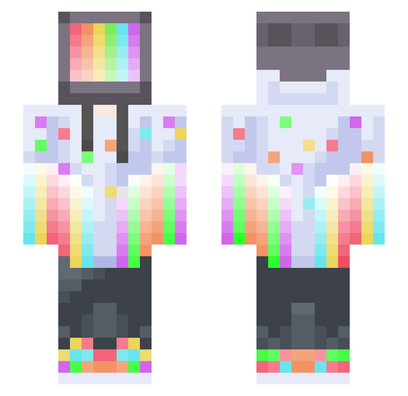 Wyk_Muzer Minecraft skin, front and back view