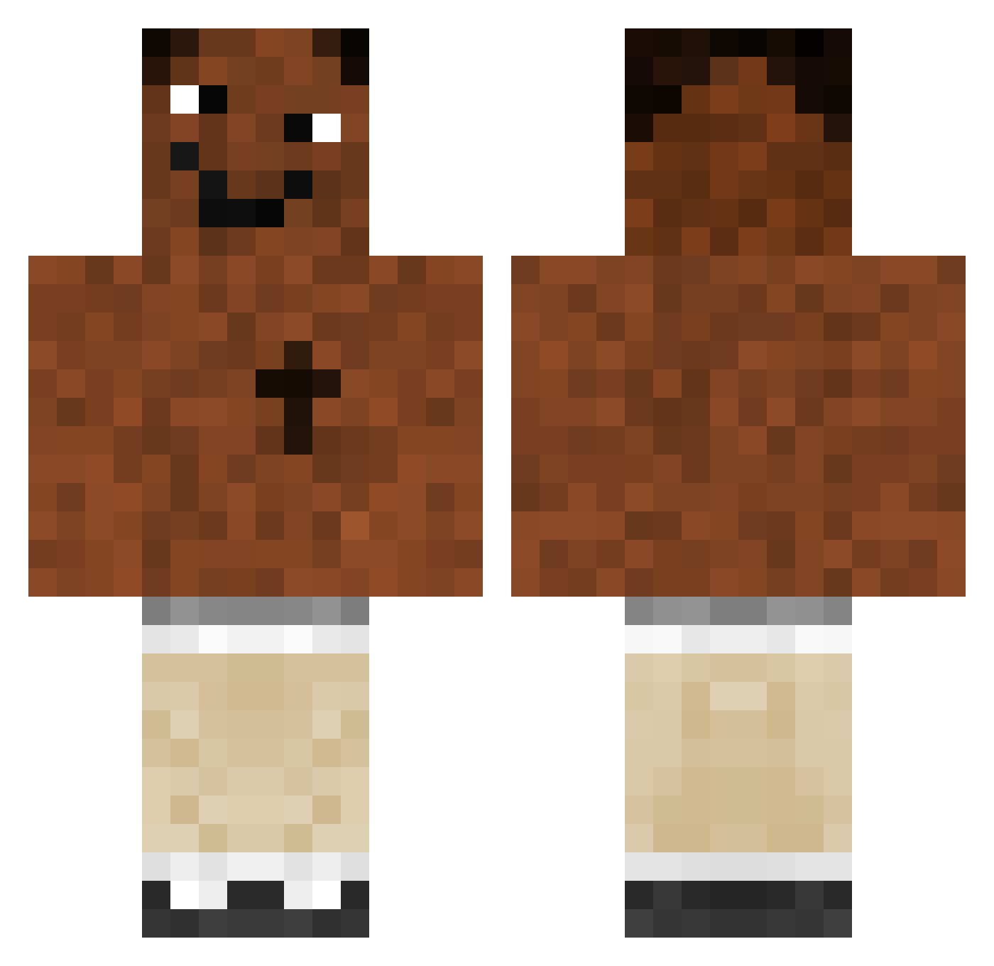 TravisScottKills Minecraft skin, front and back view