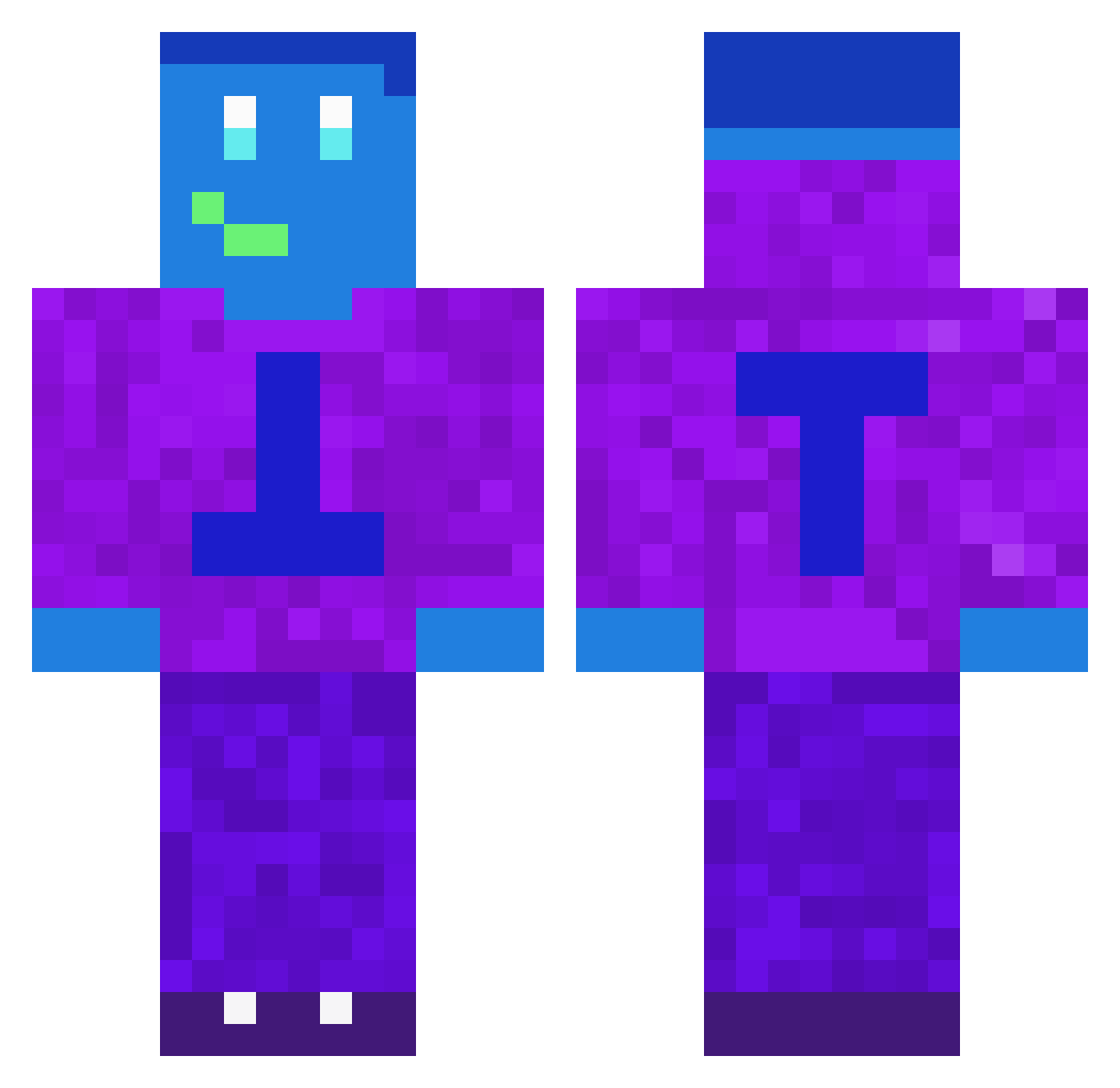 tcg42 Minecraft skin, front and back view