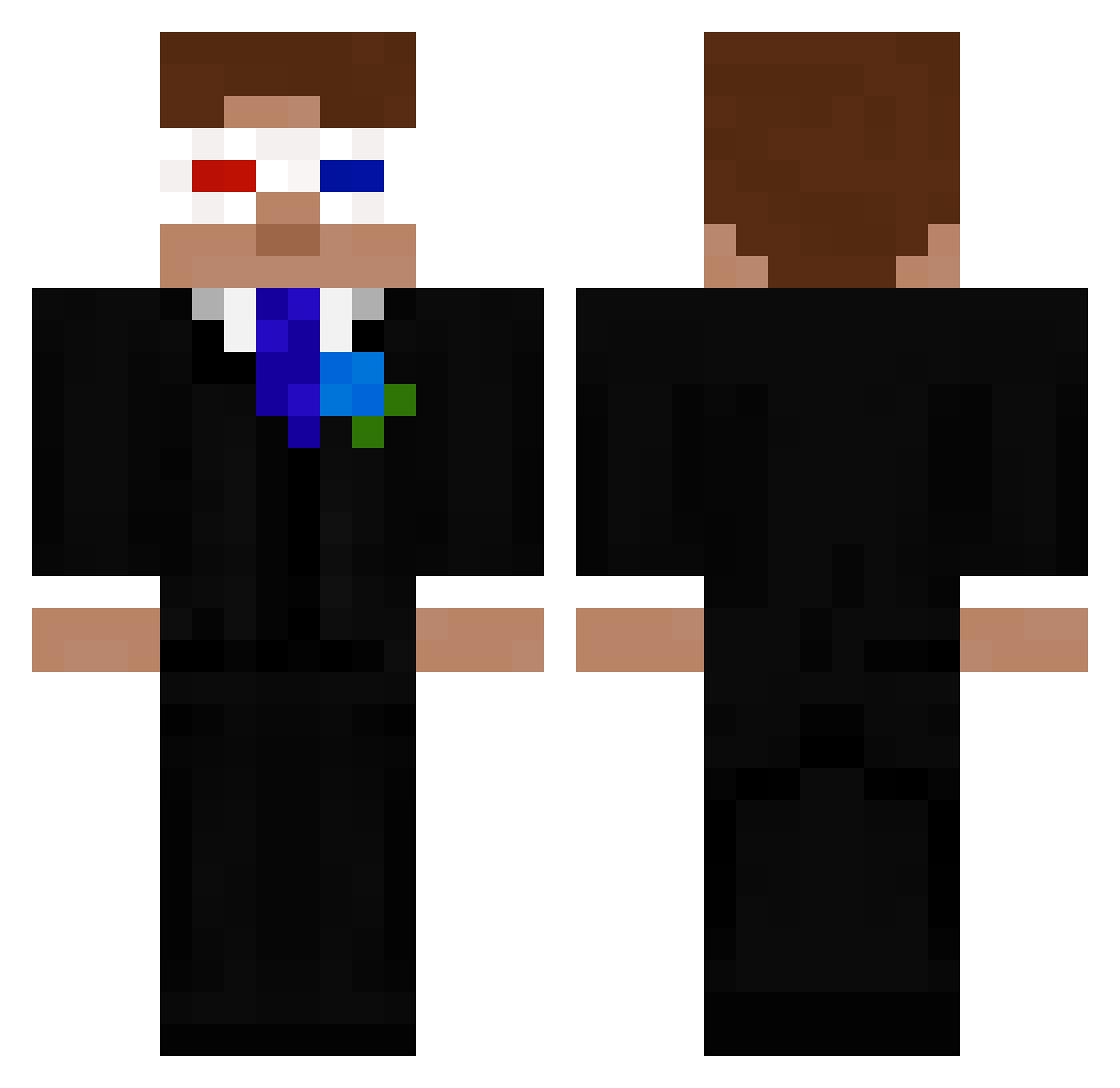 isso55 Minecraft skin, front and back view