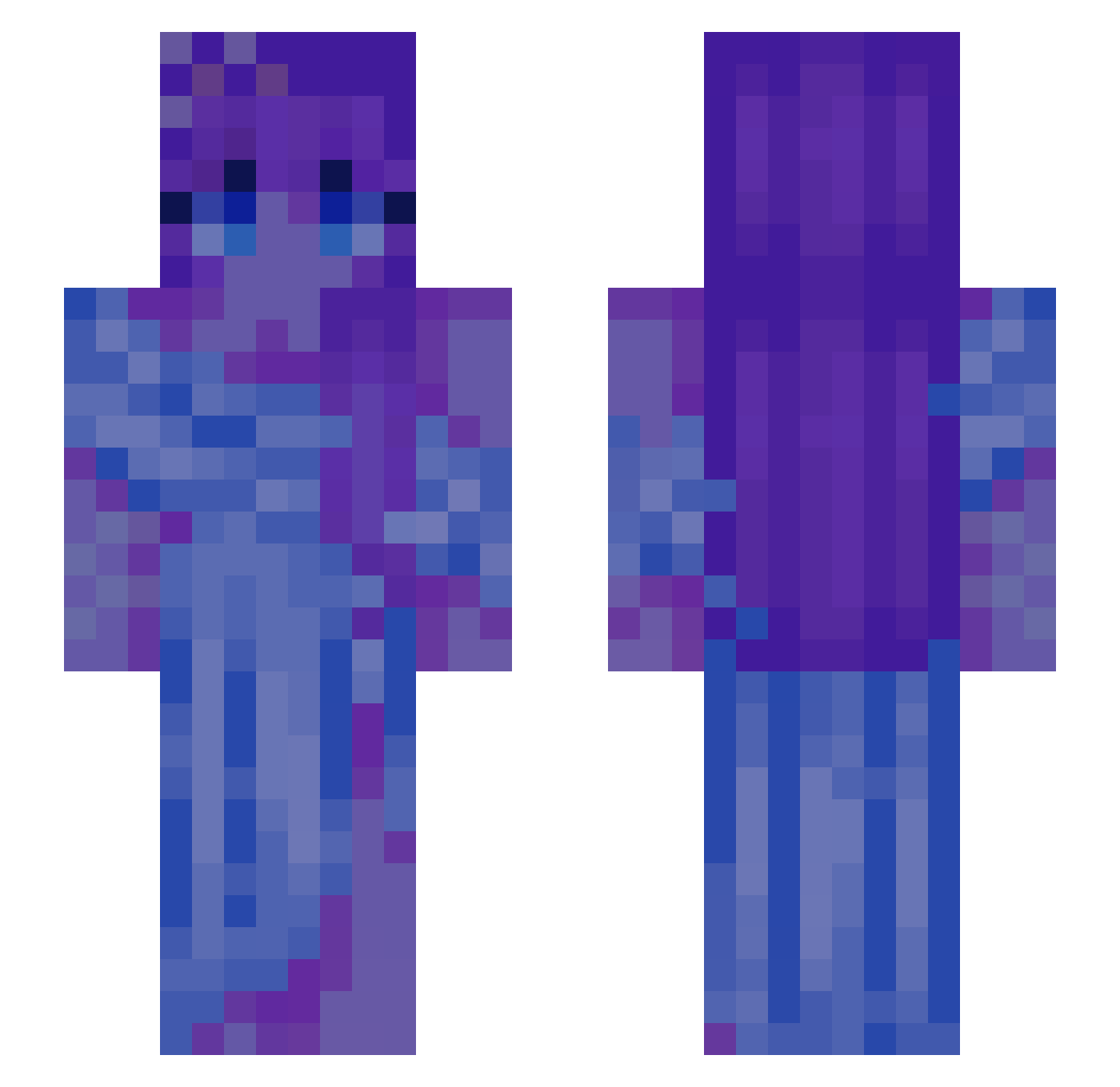 JosephZuckerPapi Minecraft skin, front and back view