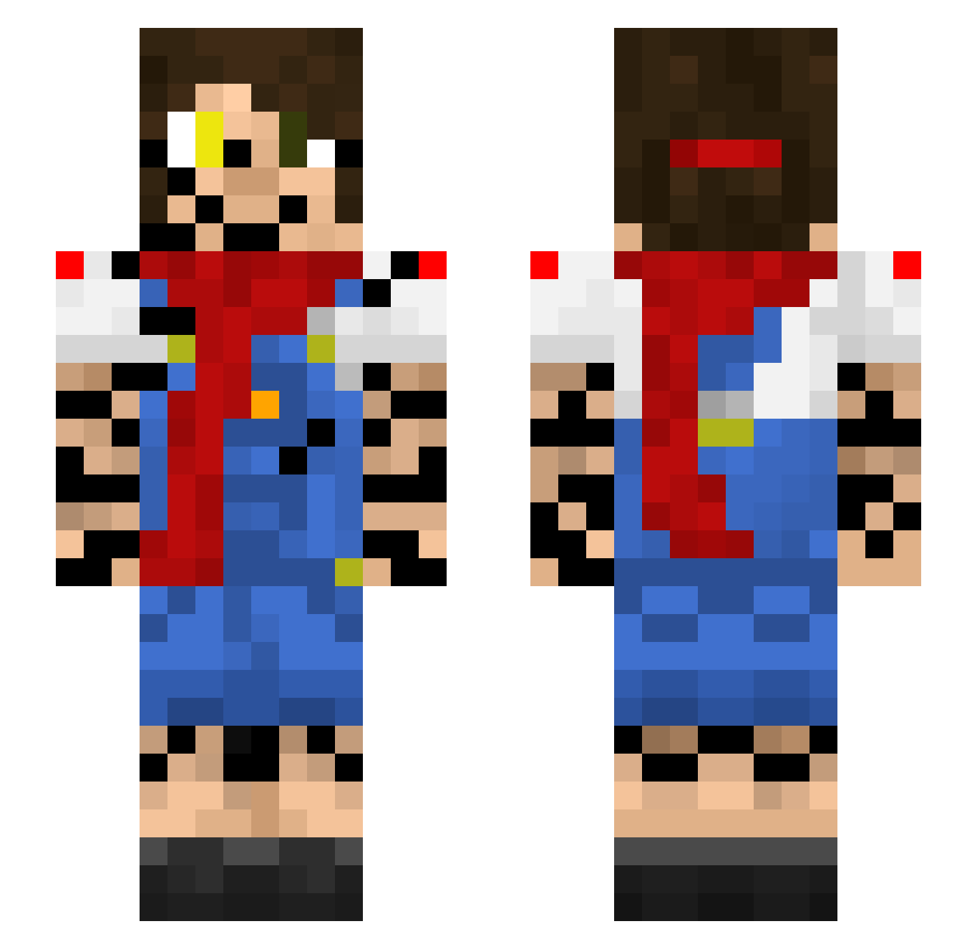 SprinG1rls Minecraft skin, front and back view