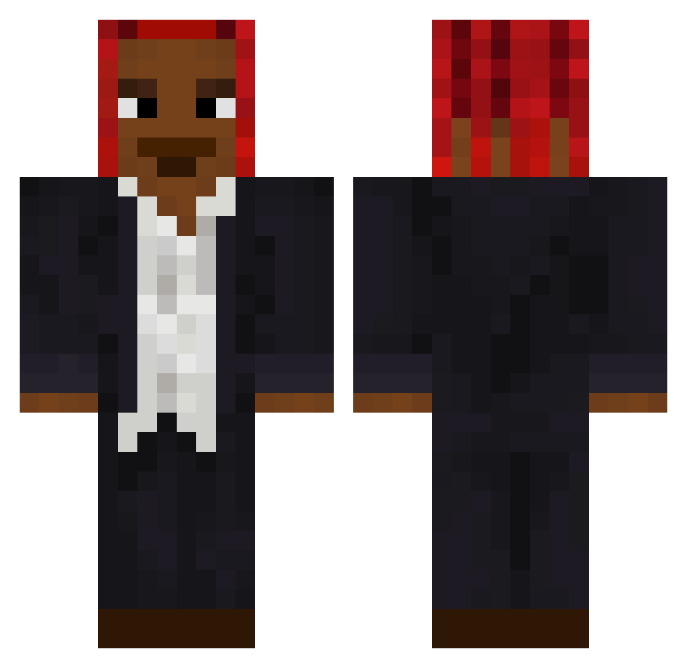 4thebetter Minecraft skin, front and back view
