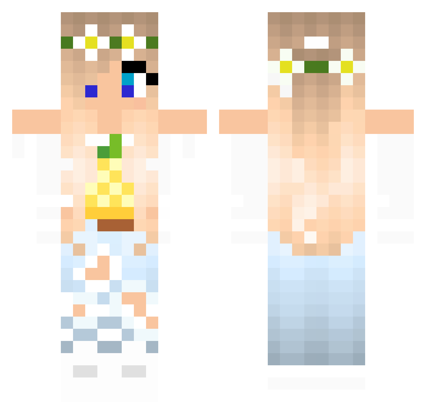 xomgitsamberx Minecraft skin, front and back view