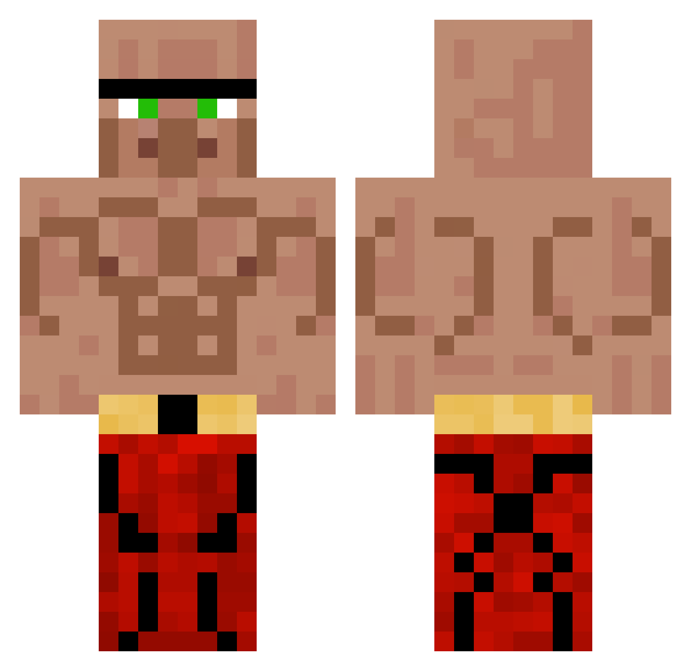 MarshalWolf Minecraft skin, front and back view