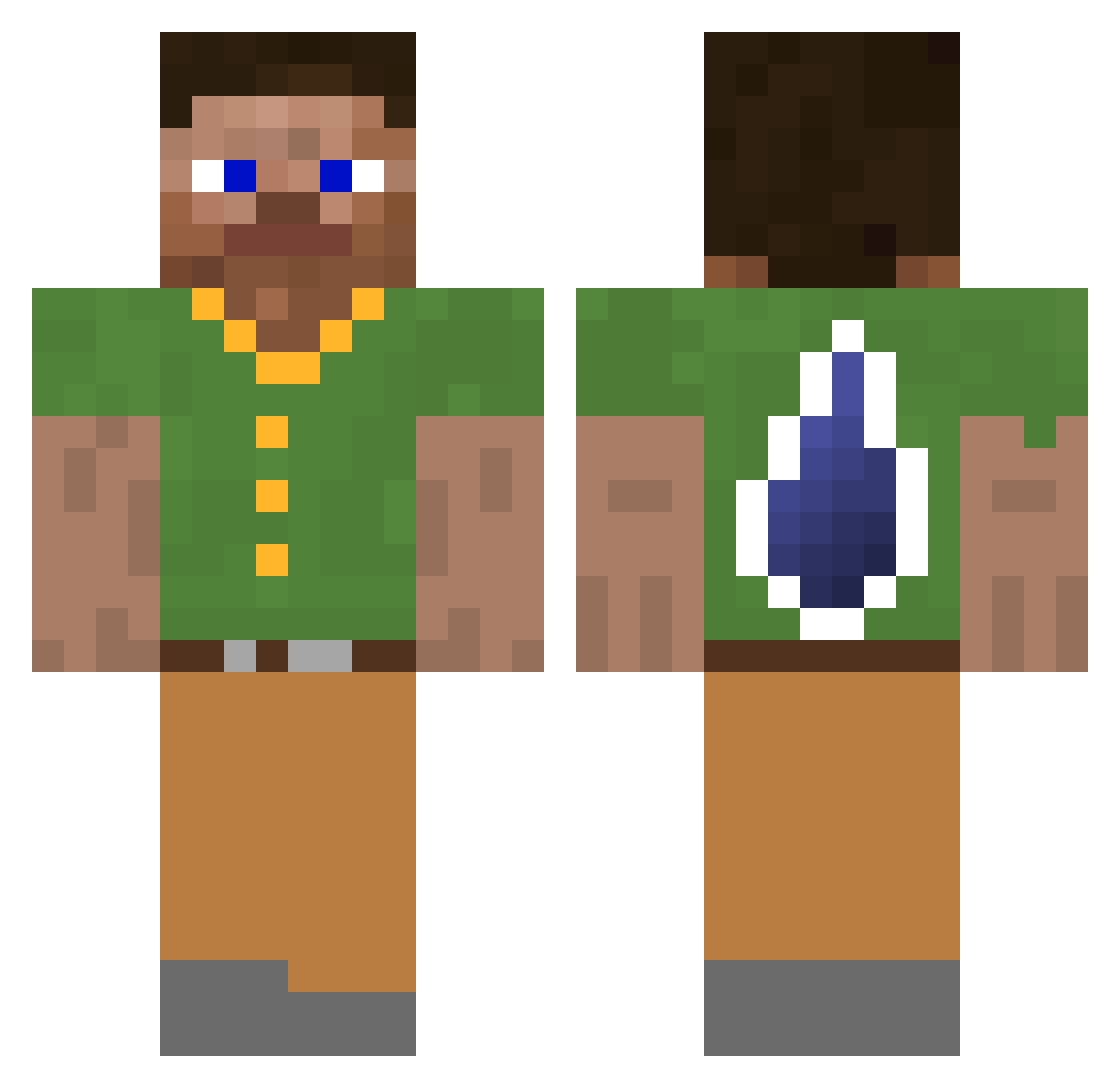 MasterChief2000 Minecraft skin, front and back view